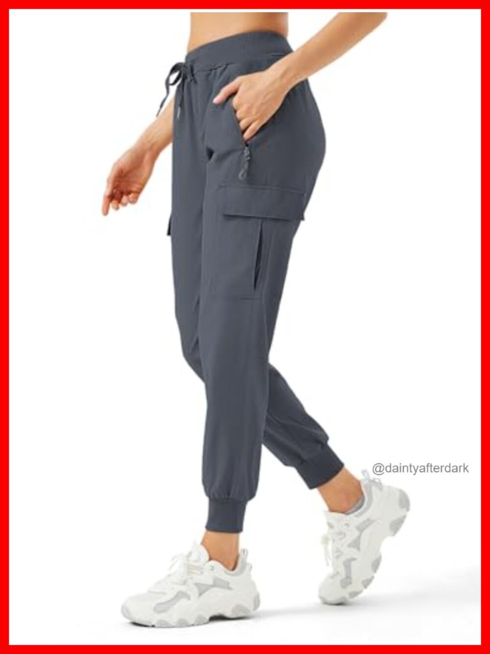 Women's Cargo Joggers Lightweight Quick Dry Hiking Pants Water Resistant 5